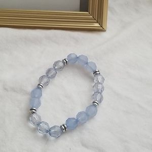 Blue beaded bracelet